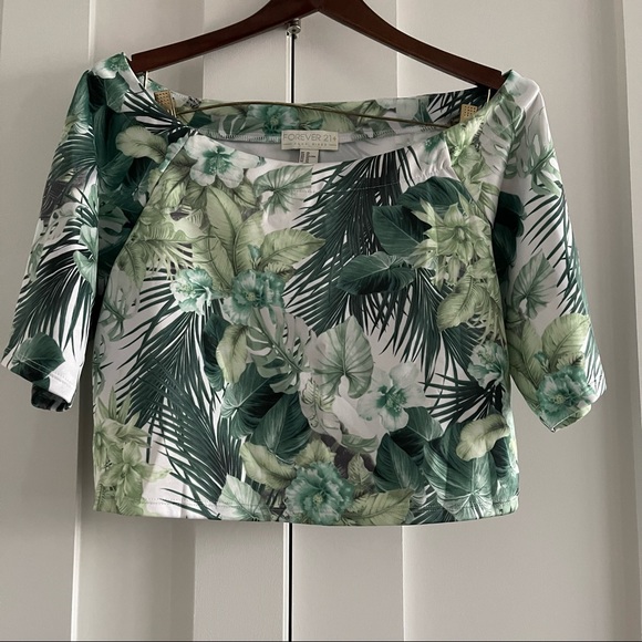 Tropical print crop top - Picture 3 of 6